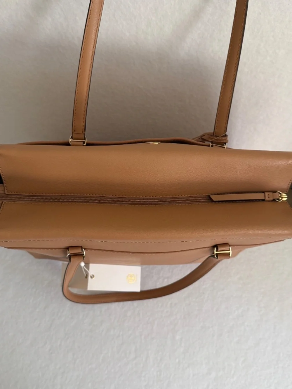 NWT Tory Burch Large Parker Leather Tote Bag in Cardamom Royal Navy Style 37169